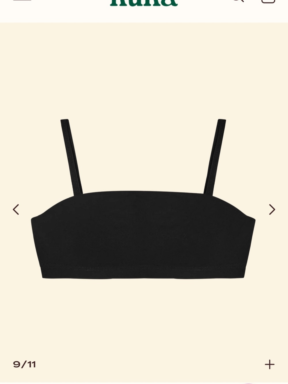 Black Bandeau Bralette with Straps -  Women Intimates